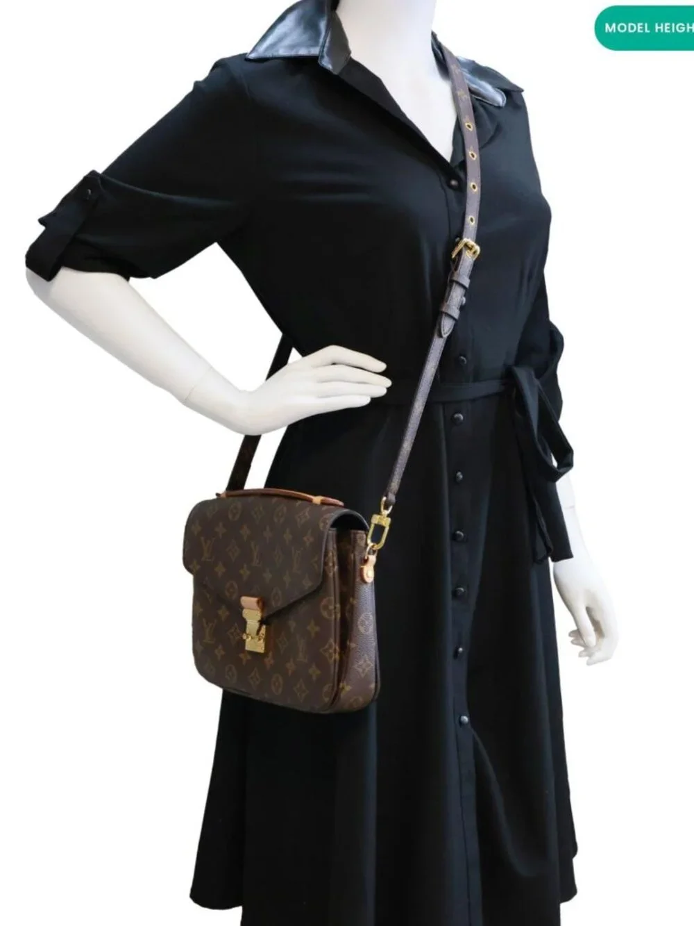 Louis Vuitton Metis Pochette Monogram Canvas Crossbody Bag Brown